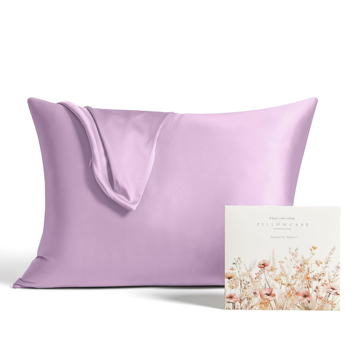 SilkenDreams Premium Satin Pillowcase with Zipper