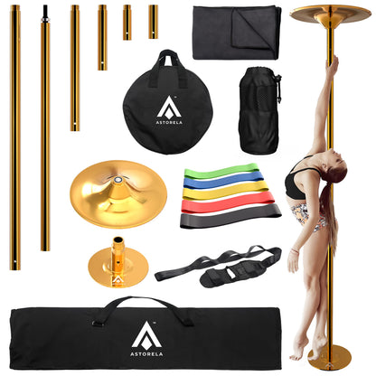 GOLDEN GLIDE Adjustable Dance Pole - 7-10ft Home Spinning Pole