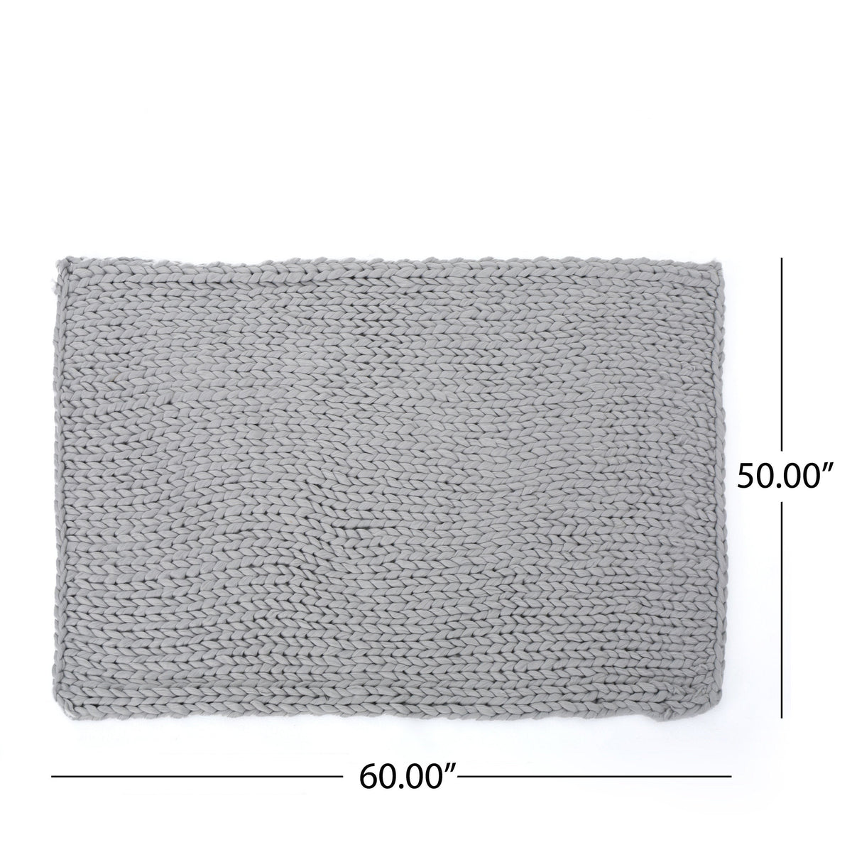 Silver Comfort Knit Blanket