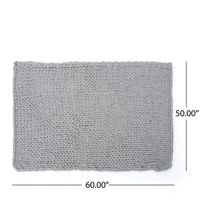 Silver Comfort Knit Blanket