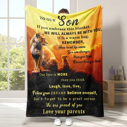 SnuggleSoft Lion Flannel Throw