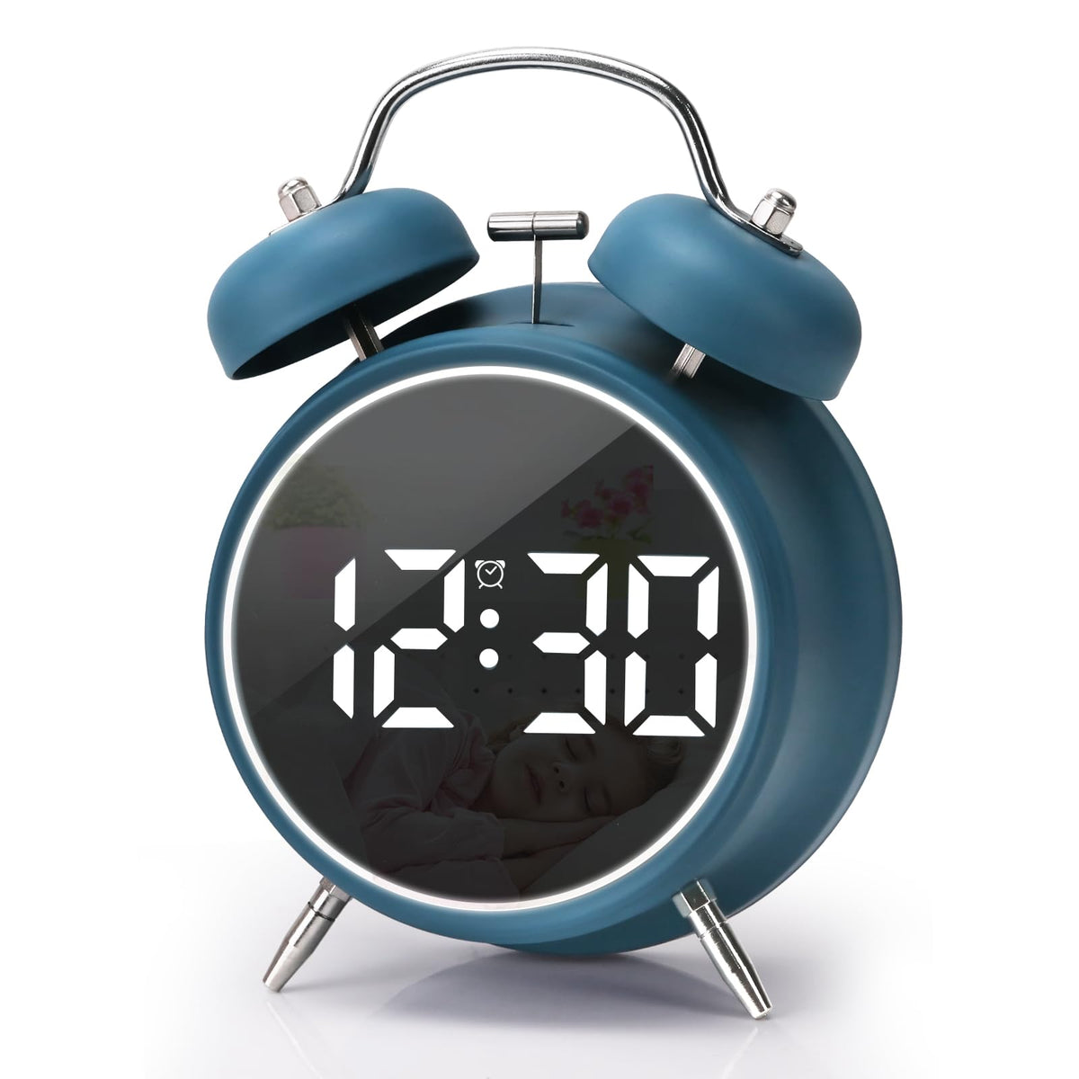 BrightRise LED Dual-Bell Alarm Clock