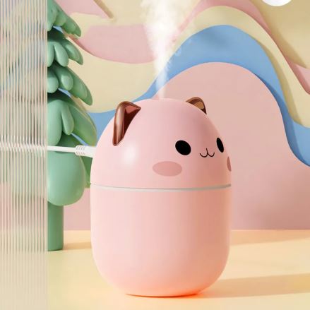 Silent Cat LED Humidifier - USB Aromatherapy Mist Device