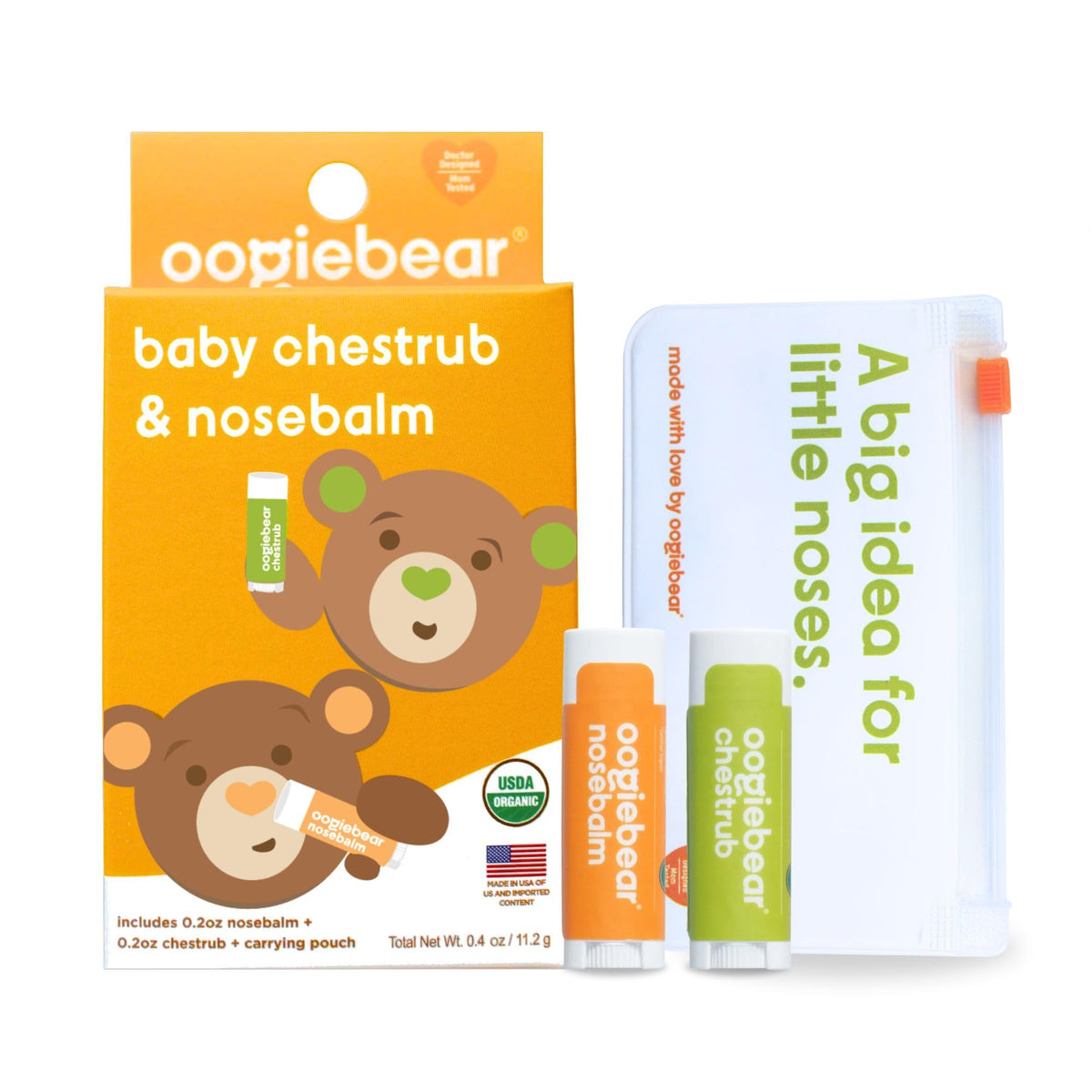 oogiebear Multi-Relief Organic Baby Balm - Travel Size with Pouch