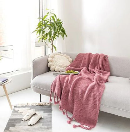 Cozy Knit Throw Blanket