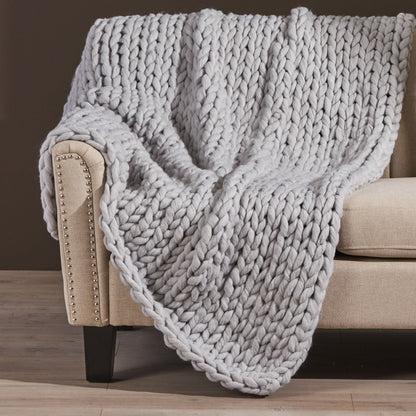 Silver Comfort Knit Blanket
