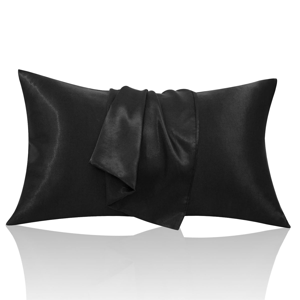 Satin Smooth Pillowcase Set for Beauty Sleep - Black Queen