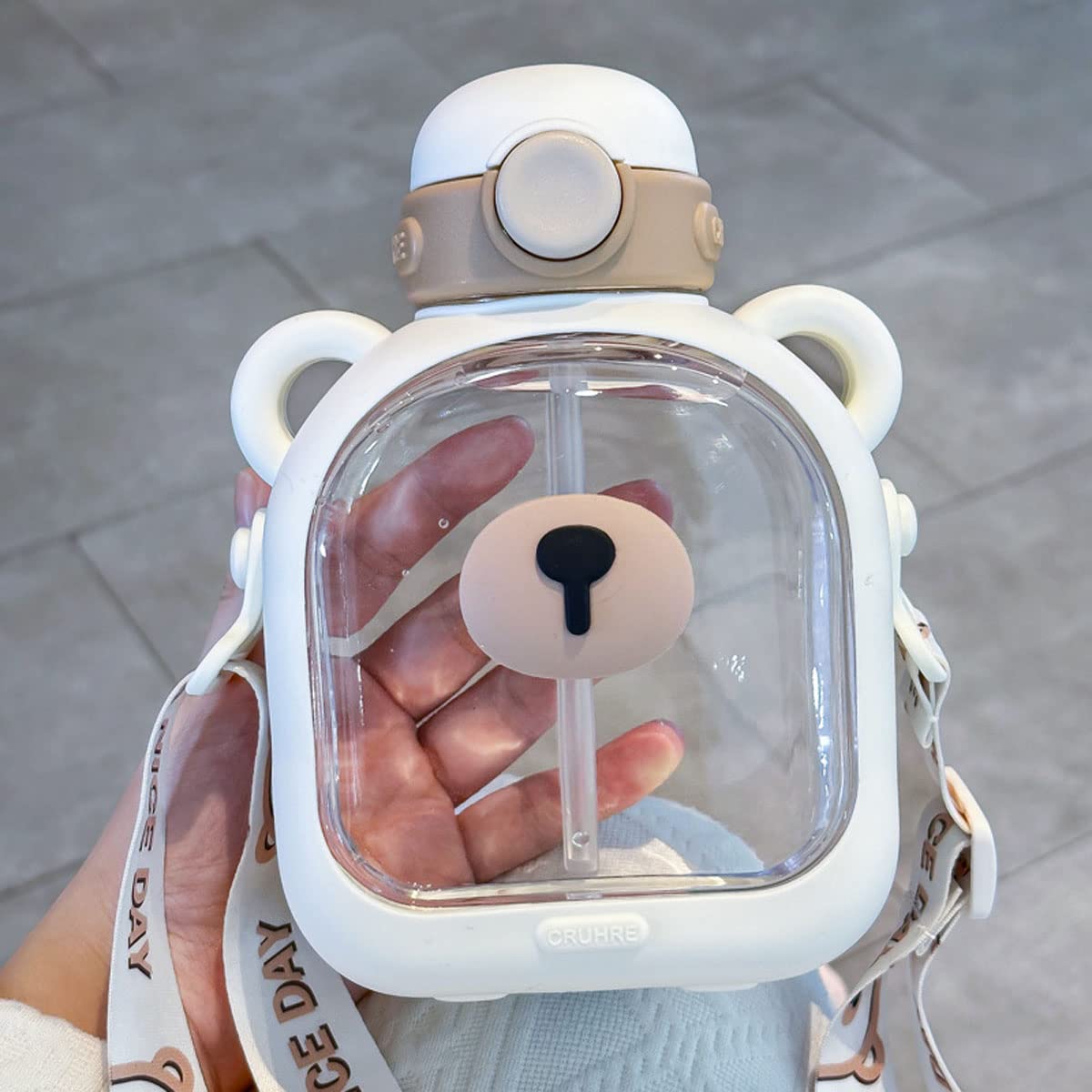 BEARHUG Kawaii Square Water Bottle 24oz