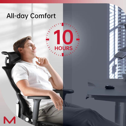 ErgoFlex Mesh Office Chair with Adjustable Footrest