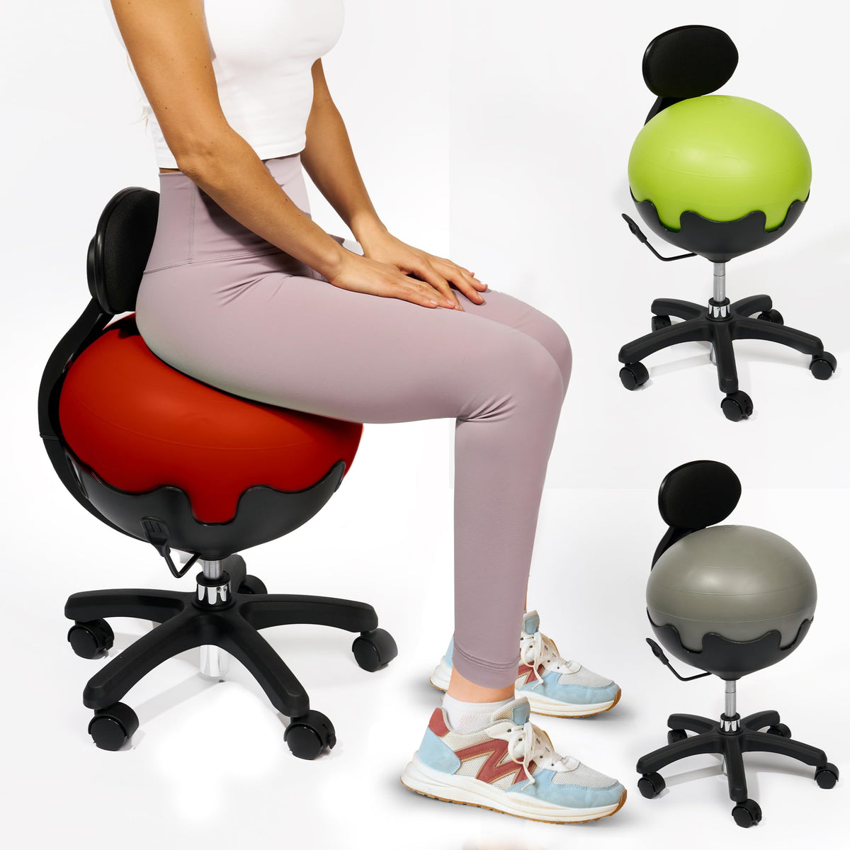 Aeromat Elite Balance Ball Chair - Adjustable Yoga Seat for Office