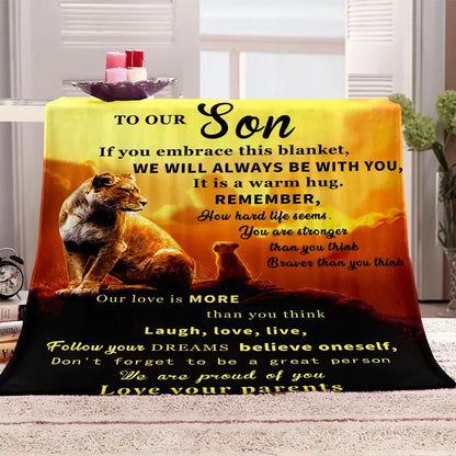 SnuggleSoft Lion Flannel Throw
