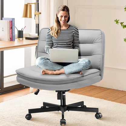 CrissCross Swivel Armless Chair