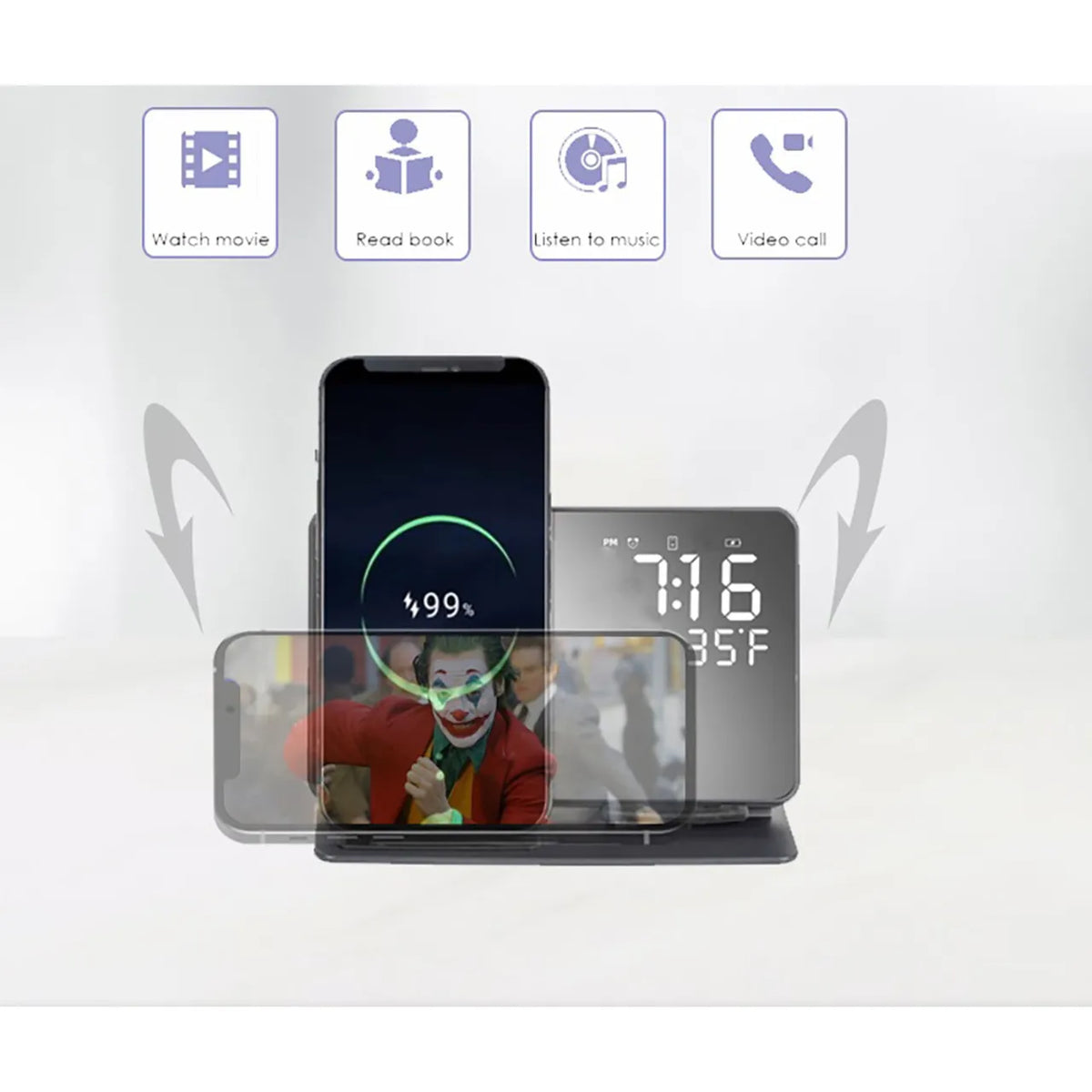 Multifunctional Wireless Charging Clock