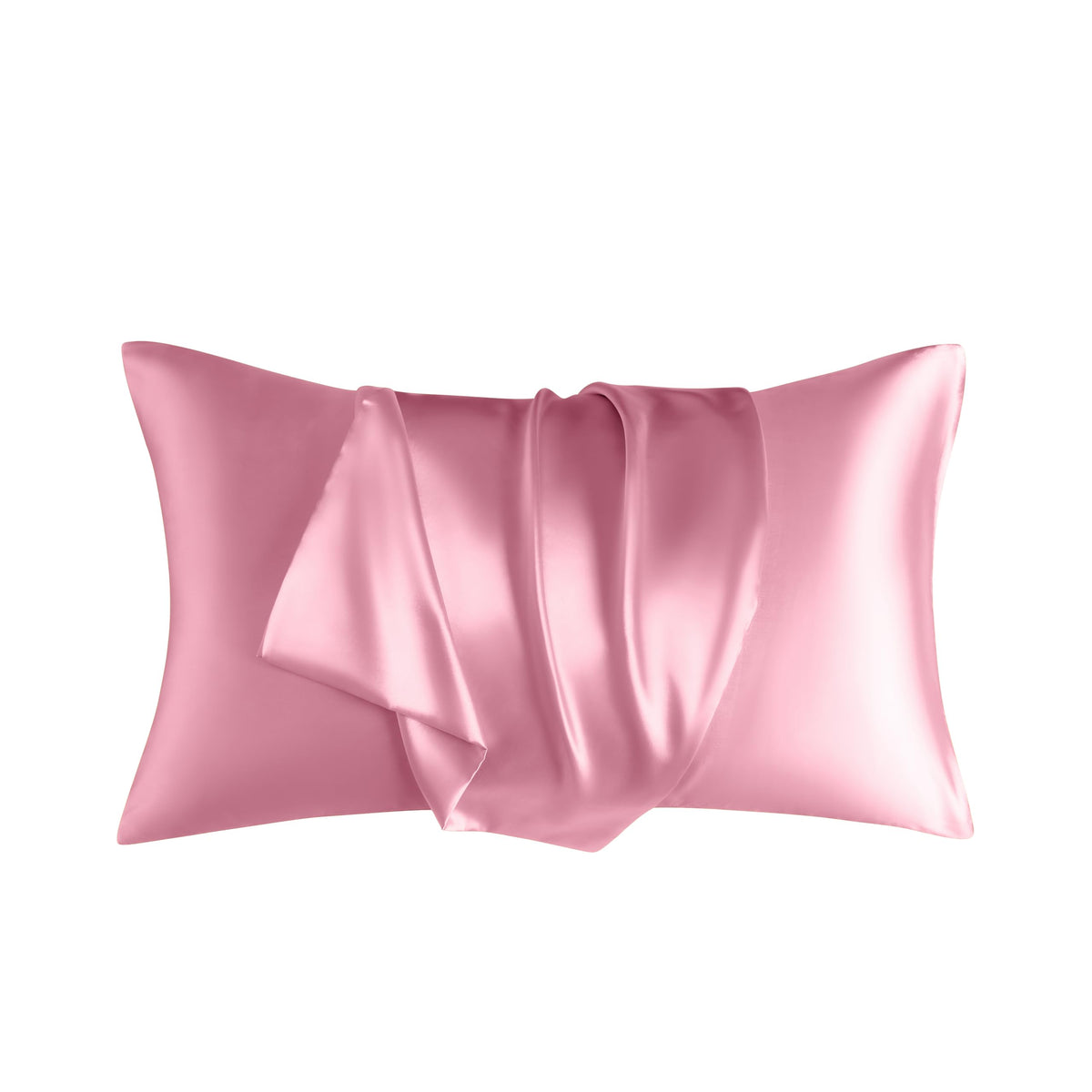 LuxSoft Pink Satin Pillowcase Duo