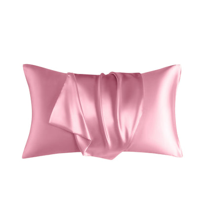 LuxSoft Pink Satin Pillowcase Duo