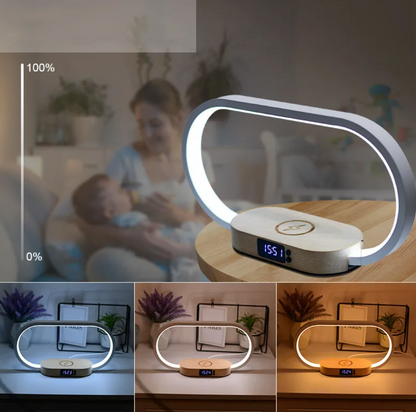 Wooden LED Clock Light