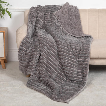 DreamEze Plush Sherpa Fleece Weighted Blanket 20lbs