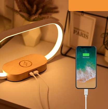 Wooden LED Clock Light