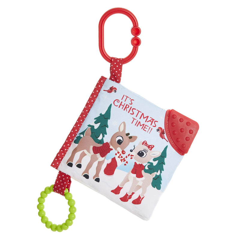 Rudolph Red-Nosed Teether Crinkle Book for Babies