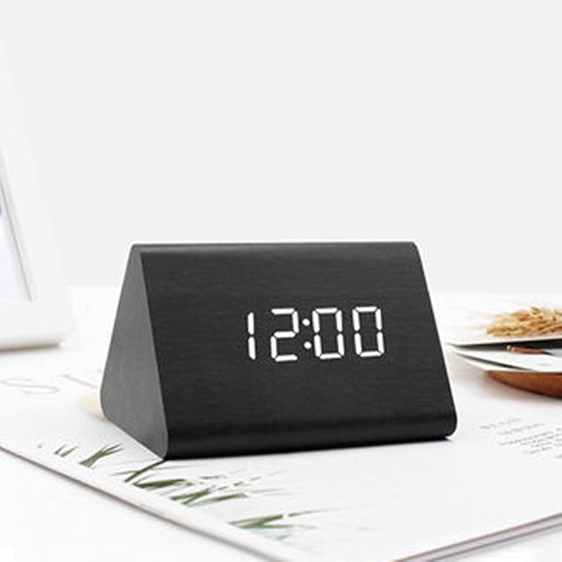 Voice-Activated Timber LED Alarm Clock