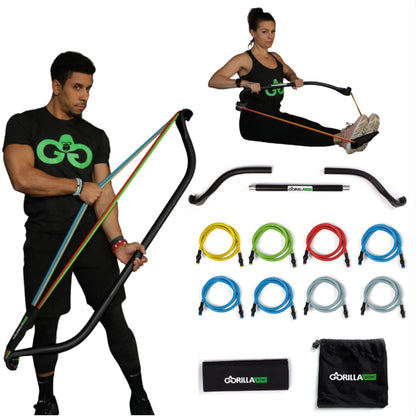 Gorilla Bow Total Fitness System - Heavy Black Travel Bundle
