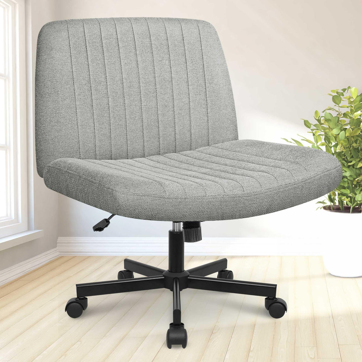 NEO CHAIR Armless Swivel Office Seat - Grey
