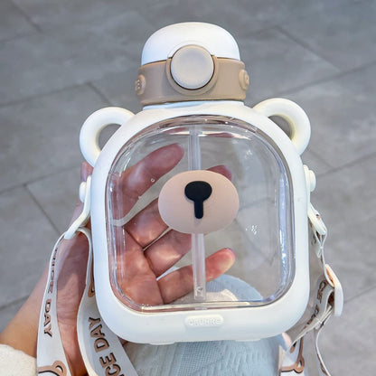 BEARHUG Kawaii Square Water Bottle 24oz