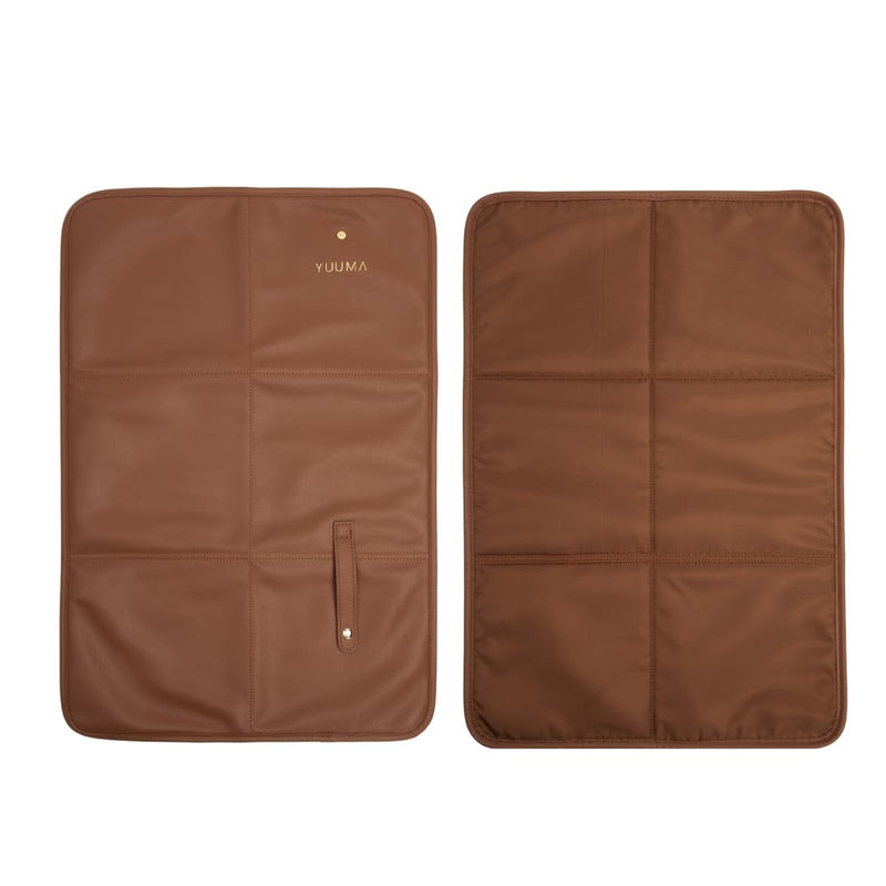 YUUMA Luxe Comfort Changing Mat - Water-Resistant, Foldable - Cinnamon