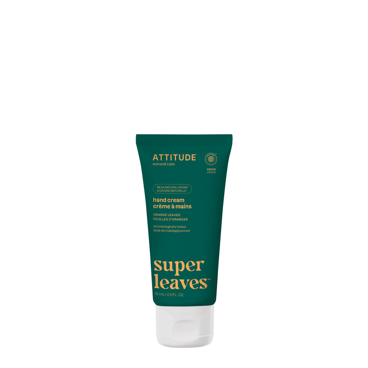 ATTITUDE Hand Cream EWG Verified Plant and Mineral-Based Vegan Personal Care Products Orange Leaves 2.5 Fl Oz