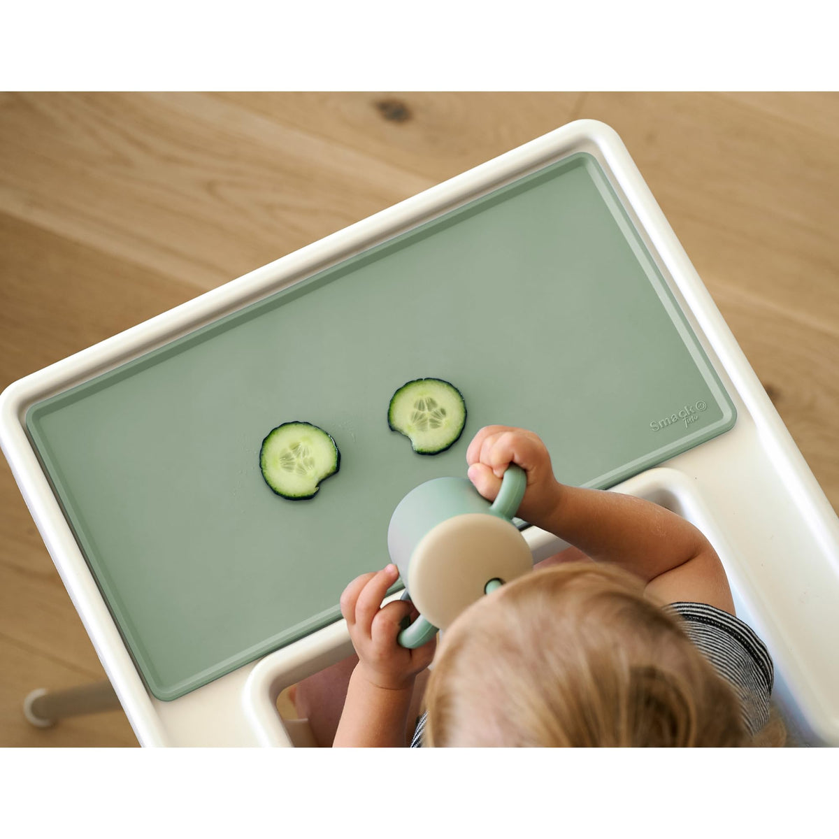 FlexiFit Silicone Baby Placemats | Non-Slip, Stain Resistant | Fits IKEA High Chair (Cambridge Blue)
