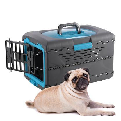 Pet Master Lightweight Folding Kennel 19x12x12.5 Blue
