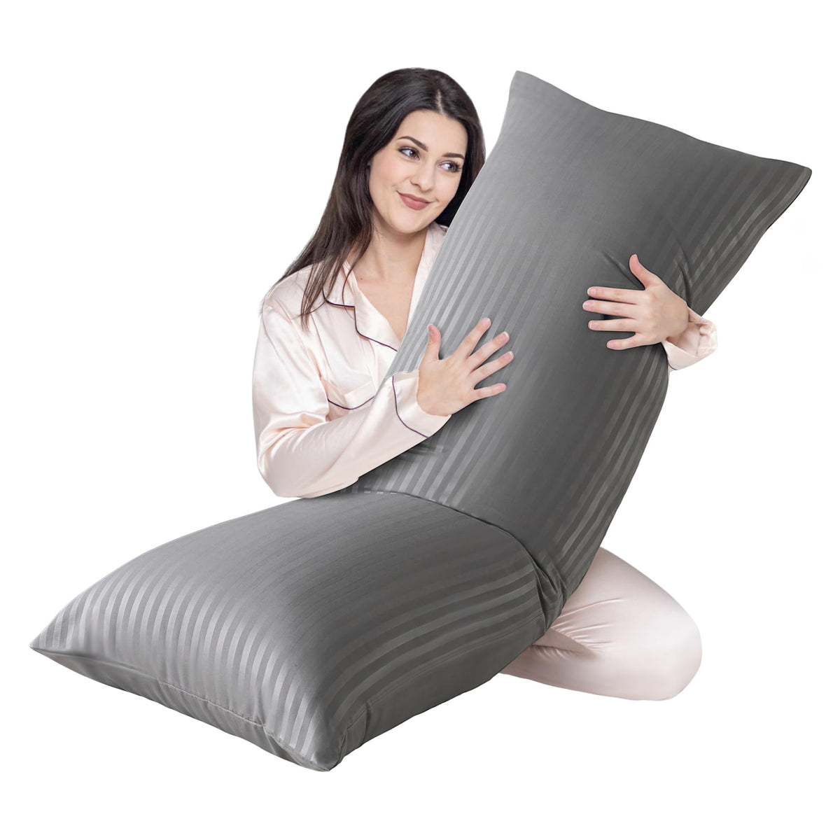 Cosybay Luxe Full Body Pillow - Dark Grey 20x54 Inch