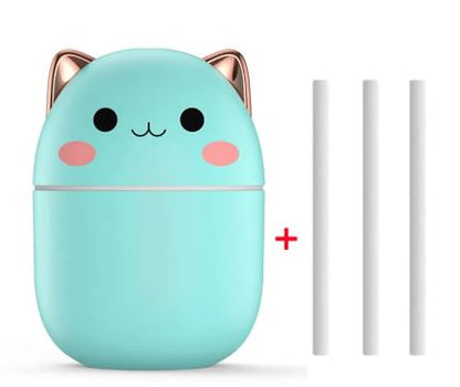 Silent Cat LED Humidifier - USB Aromatherapy Mist Device