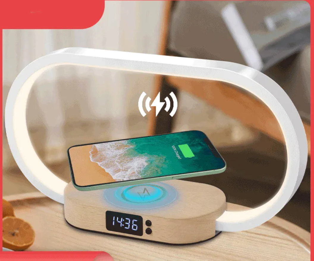 Wooden LED Clock Light