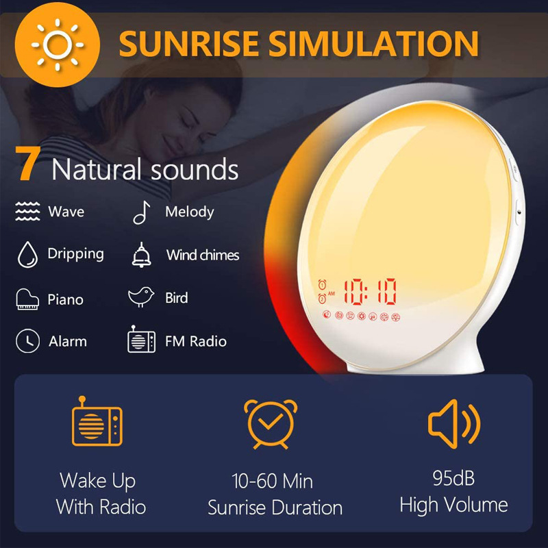 Sunrise Simulation LED Alarm Clock