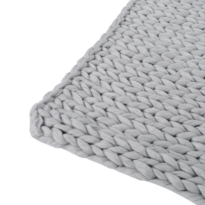 Silver Comfort Knit Blanket