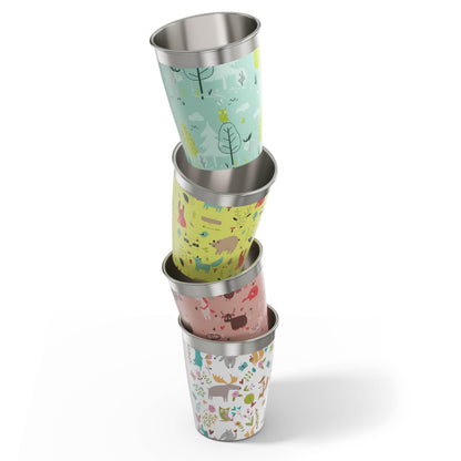 SIGG Kids Stainless Drinkware Set - Vibrant 4-Pack (0.35 L Each)