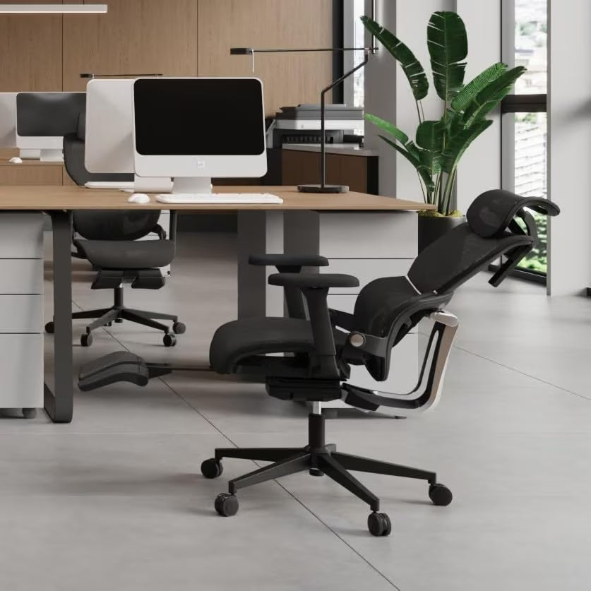 ErgoFlex Mesh Office Chair with Adjustable Footrest