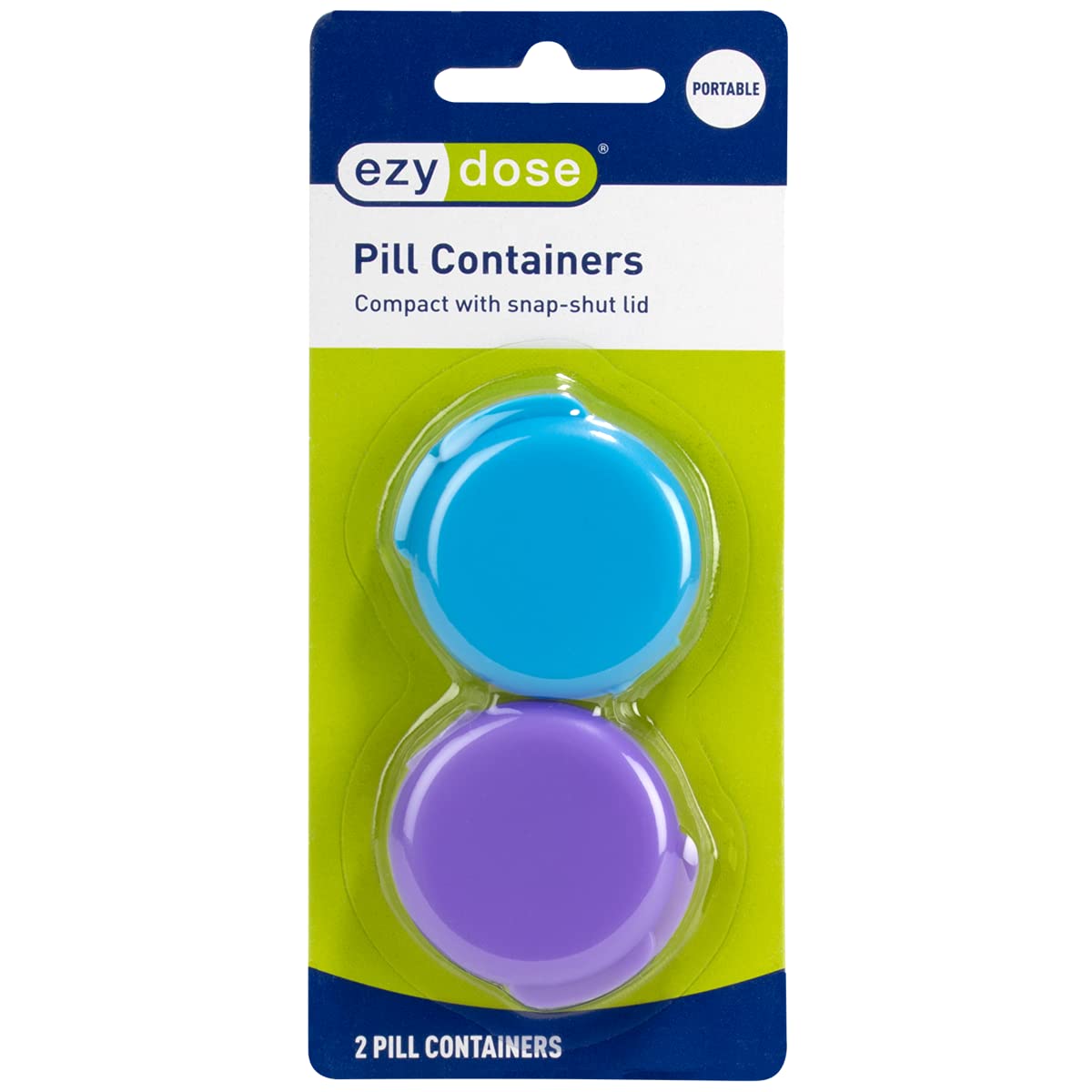 EZY DOSE 2-Pack Snap Lid Pill Containers