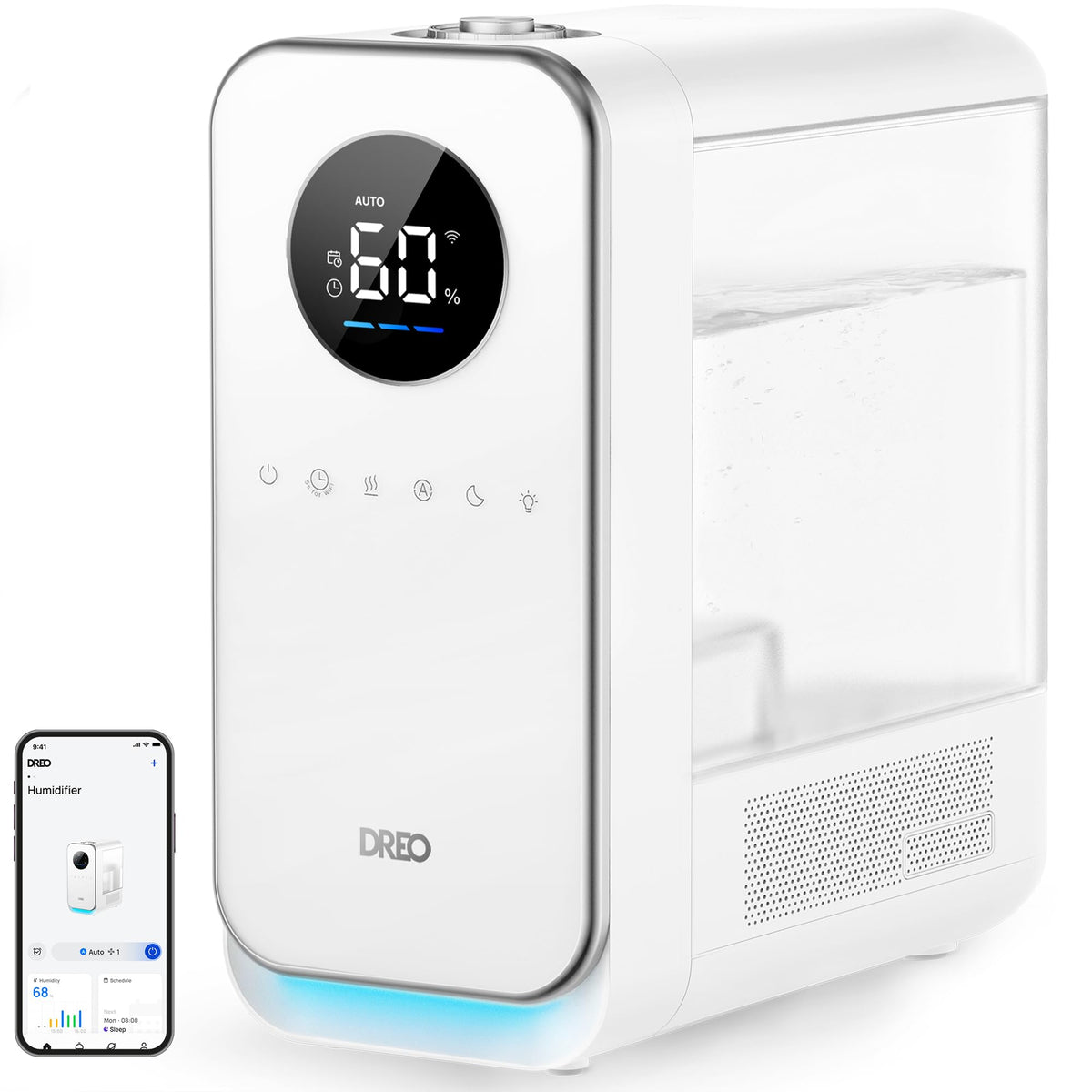 Dreo Smart Quiet Humidifier 5L with Voice Control for Large Rooms