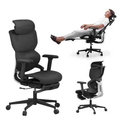 ErgoFlex Mesh Office Chair with Adjustable Footrest