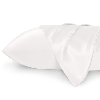 Bedsure Silky Satin Queen Pillowcase 2-Pack - Ivory, 20x30