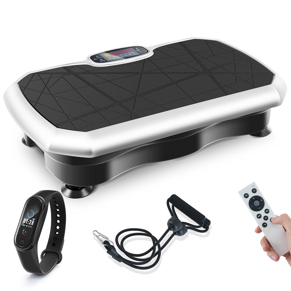 PHOEROS Vibration Platform - Full Body Exercise with Bands