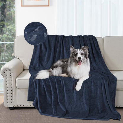 Navy Shield Double-Sided Waterproof Pet Blanket