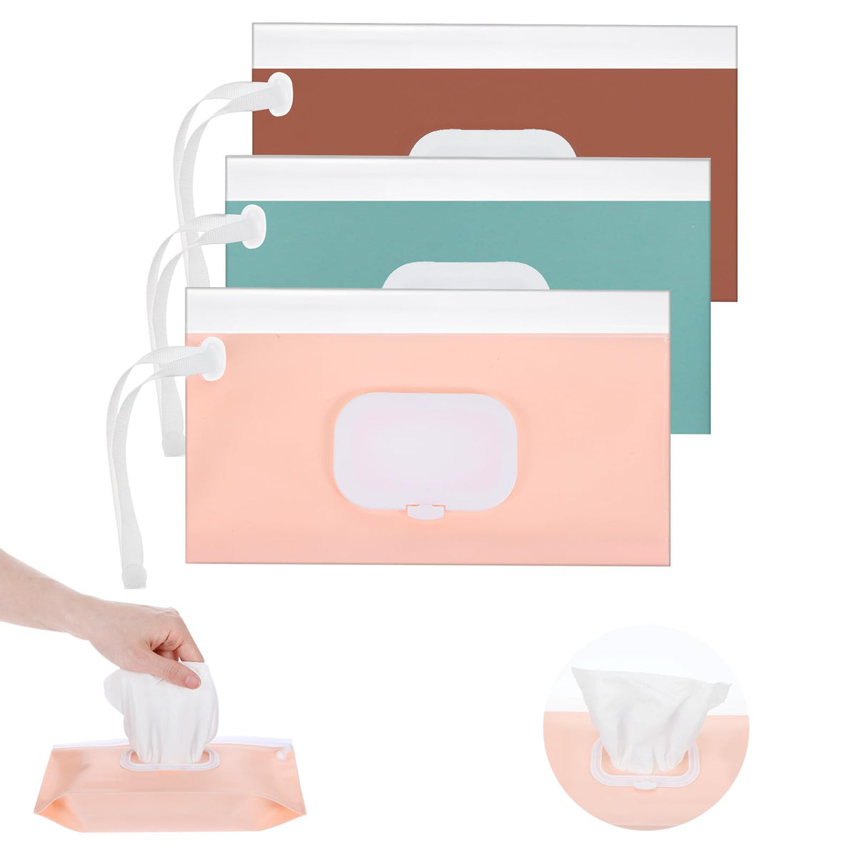 TravelMate 3-Pack Portable Wipe Dispensers