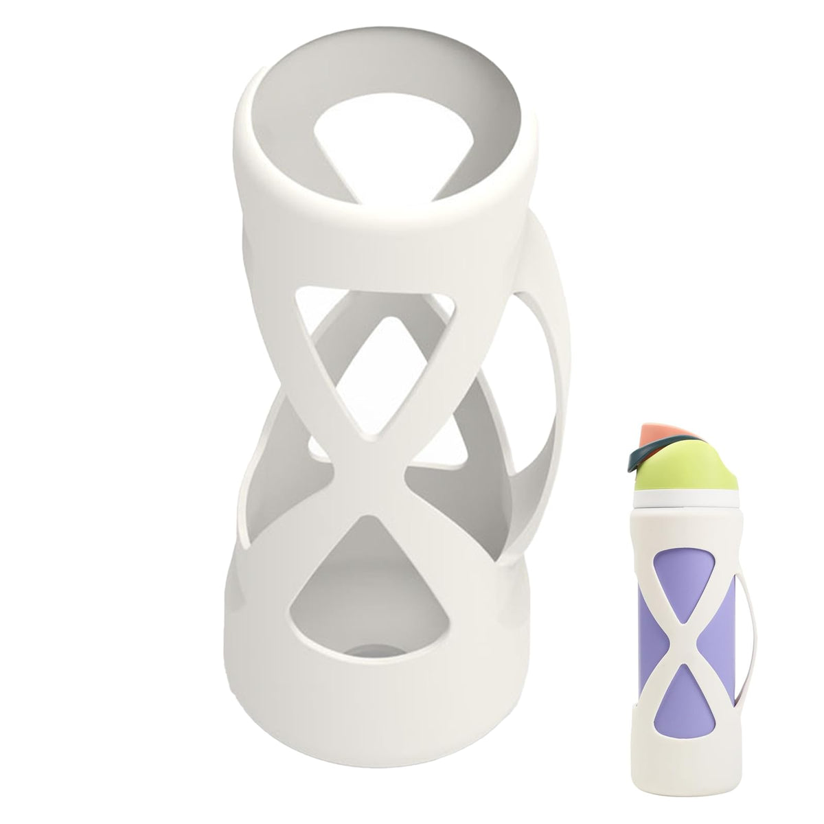 Silicone Grip Sleeve for 24oz Water Bottle - Cream White
