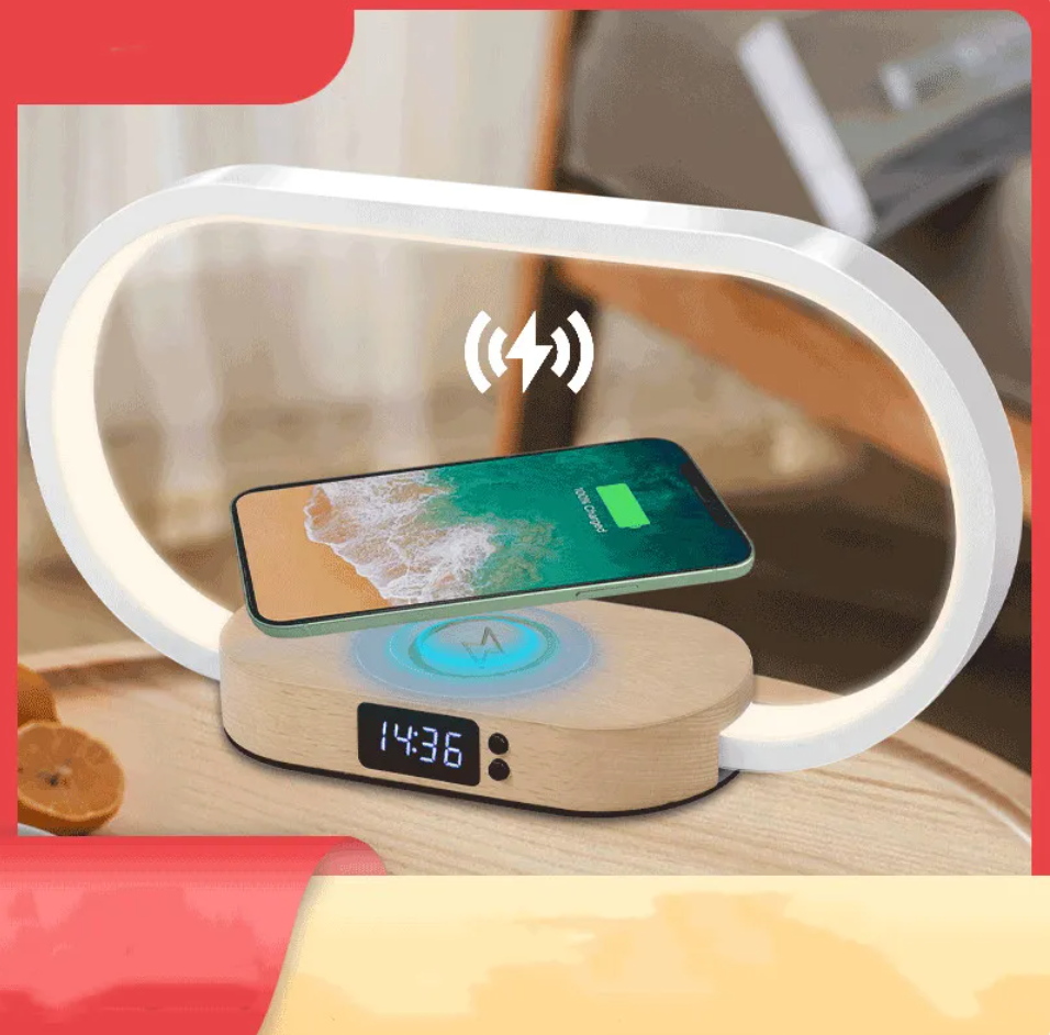 Wooden LED Clock Light