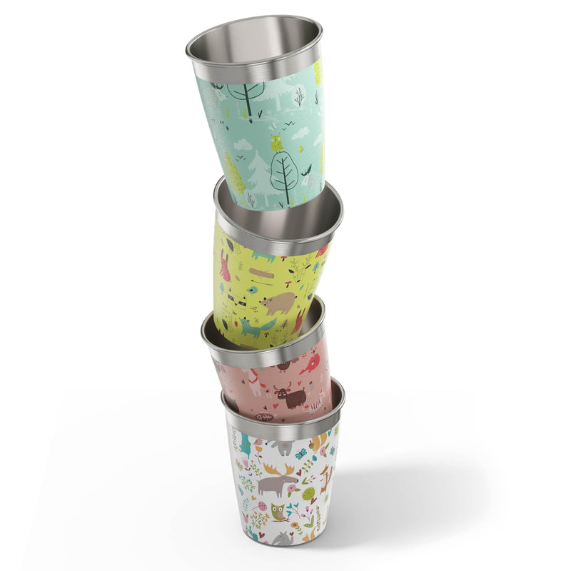 SIGG Kids Stainless Drinkware Set - Vibrant 4-Pack (0.35 L Each)