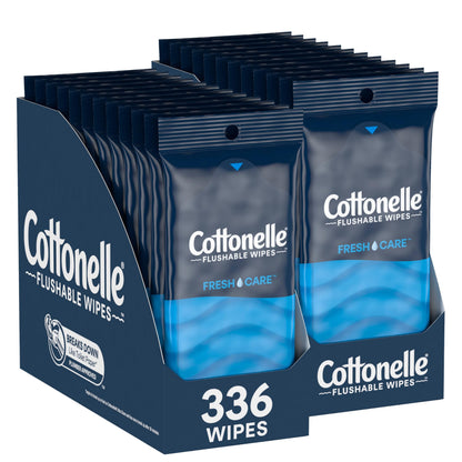 Cottonelle FreshCare Flushable Travel Wipes 336 Count