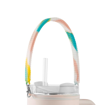 Silicone Water Bottle Carrier Handle for Stanley - Fits 8-40oz Cups in Pink, White, Green